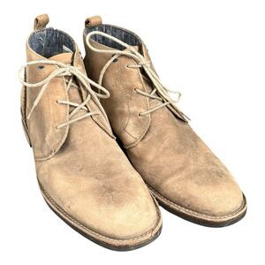 Penguin Boots Men’s 10 Chukka Boot Beige Leather Distressed Casual Urban Modern